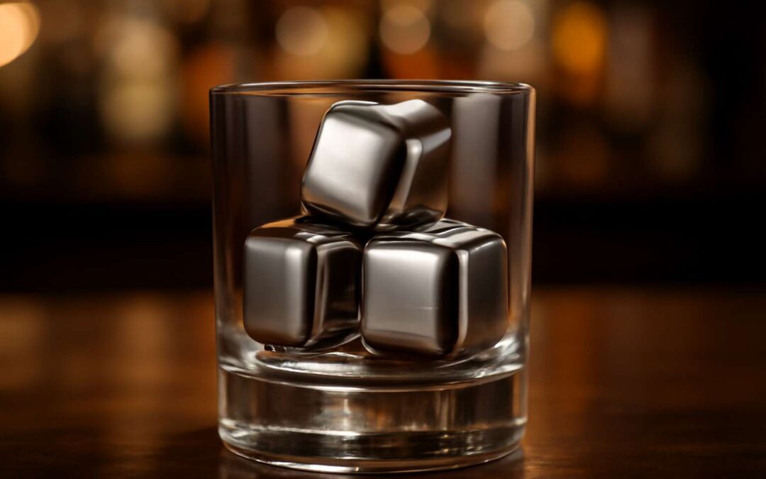 Chill Like a Pro with stainless ice cubes for perfectly cool cocktails