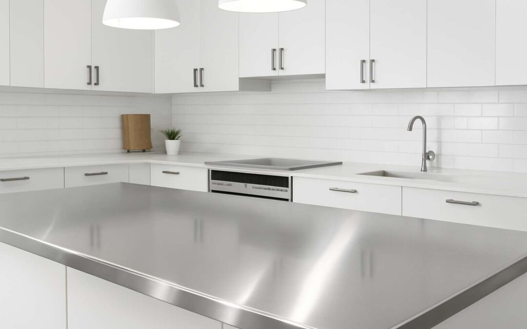 Elevate any kitchen with a stainless steel table top that blends durability and design