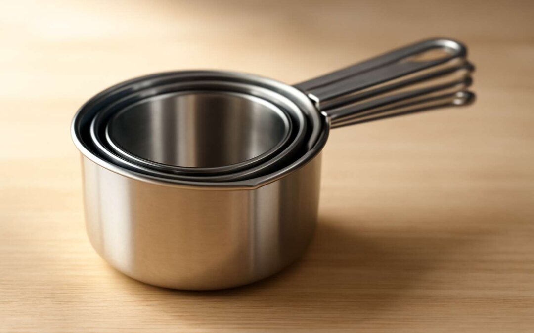 Upgrade your kitchen with stainless steel cup measures for precise pours