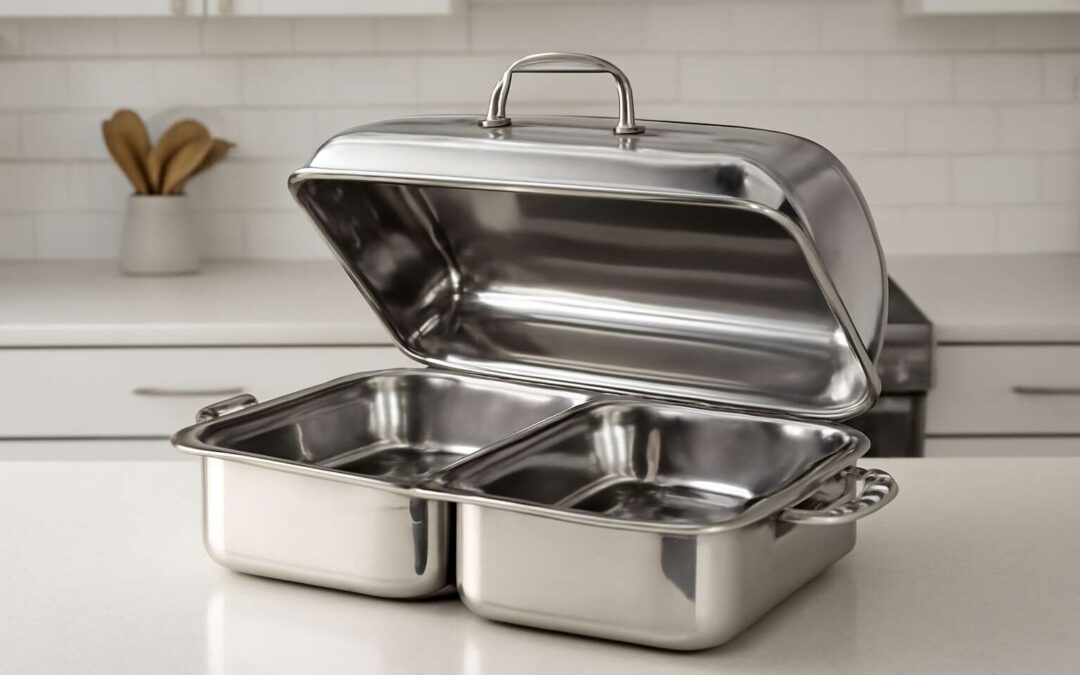 Upgrade your kitchen with a stainless steel double roaster for perfect, even roasts